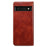 Waxy Crazy Horse Texture Shock Absorption Phone Case Well-protected PU Leather Wallet Stand Cover for Google Pixel 6a - Brown - 3