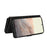 For Google Pixel 6 Pro Zipper Wallet Case with 15 Card Slots and Strap Leather Phone Cover - Black - 7