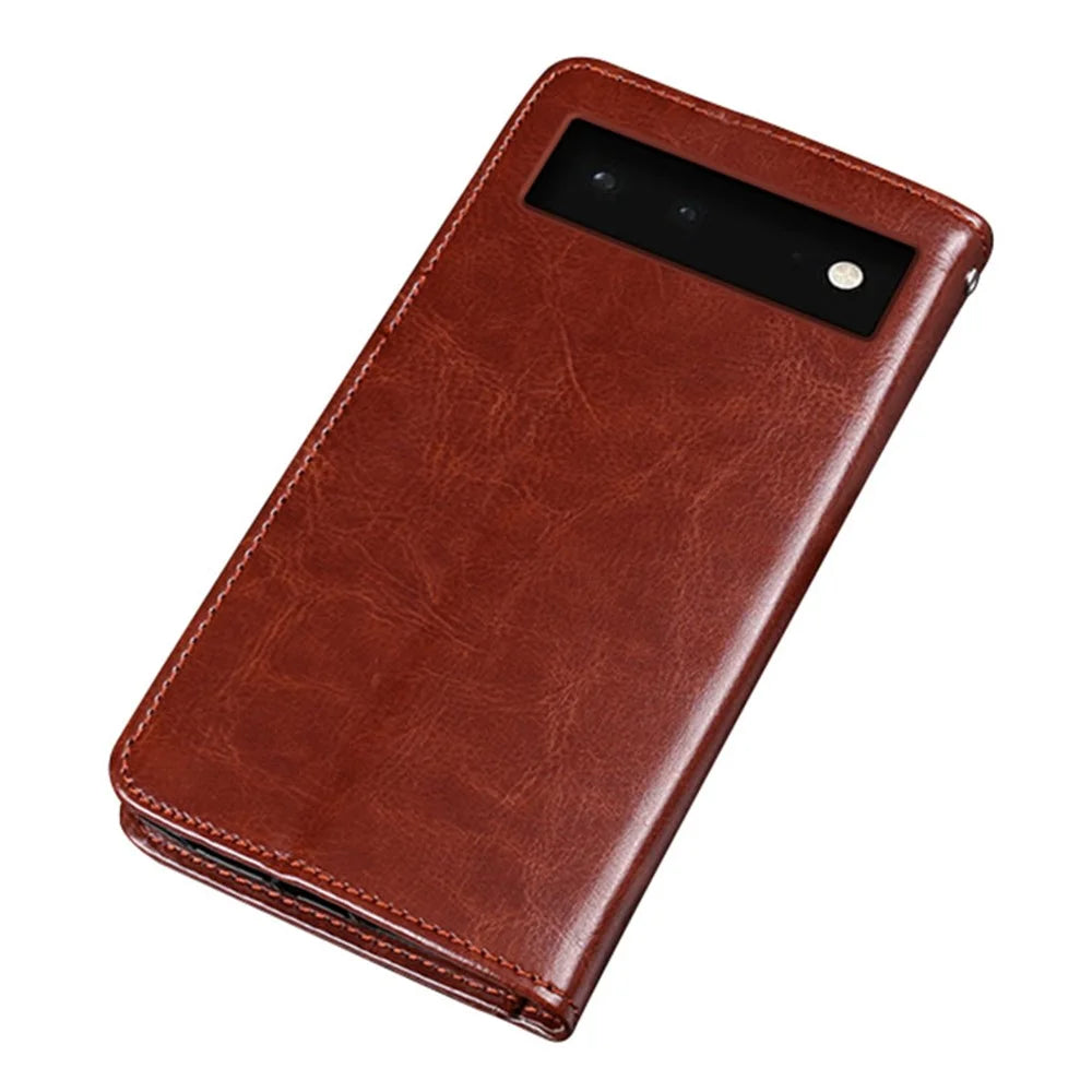 IDEWEI Anti-dust Mobile Phone Bag Case PU Leather + TPU Protection Stand Phone Case for Google Pixel 6 Pro - Black - 3