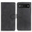Textured PU Leather Phone Cover with Stand Wallet Feature for Google Pixel 6a - Black - 1