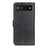 Textured PU Leather Phone Cover with Stand Wallet Feature for Google Pixel 6a - Black - 3