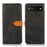 KHAZNEH Magnetic Golden Clasp PU Leather + TPU Case Wallet Stand Protective Cover for Google Pixel 6a - Black - 1