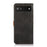KHAZNEH Magnetic Golden Clasp PU Leather + TPU Case Wallet Stand Protective Cover for Google Pixel 6a - Black - 3