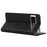 For Google Pixel 6 Pro Mobile Phone Shell Bag Anti-scratch Phone Case Anti-fall Shockproof Silk Texture Leather Wallet Cover with Strap - Black - 5