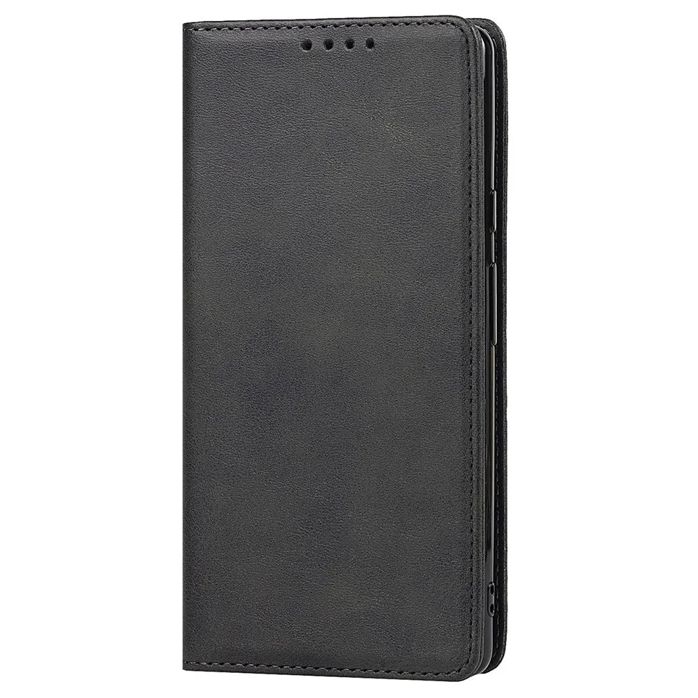 For Google Pixel 6 Wallet Stand Function Drop-proof Auto-absorbed TPU+PU Leather Phone Cover Case - Black - 2