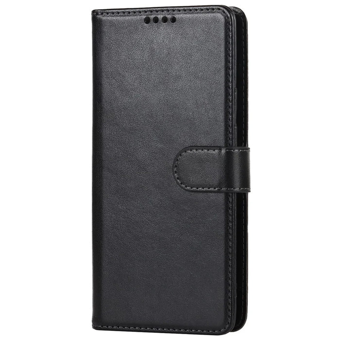 R61 Texture Felled Seam Shockproof Leather Case Wallet Stand Flip Phone Cover with Strap for Google Pixel 6 - Black - 2