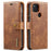 DG.MING Anti-scratch Mobile Phone Bag Split Leather Wallet Full Protection Cover Shell Detachable 2-in-1 TPU Inner Phone Case for Google Pixel 5a 5G - Brown - 1
