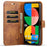 DG.MING Anti-scratch Mobile Phone Bag Split Leather Wallet Full Protection Cover Shell Detachable 2-in-1 TPU Inner Phone Case for Google Pixel 5a 5G - Brown - 4