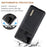 DG.MING M1 Series Phone Case PU + TPU + PC Back Cover with Magnetic Tri-Fold Wallet Kickstand for Google Pixel 5a 5G - Black - 4