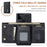 DG.MING M1 Series Phone Case PU + TPU + PC Back Cover with Magnetic Tri-Fold Wallet Kickstand for Google Pixel 5a 5G - Black - 7