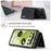 DG.MING M1 Series Phone Case PU + TPU + PC Back Cover with Magnetic Tri-Fold Wallet Kickstand for Google Pixel 6 - Black - 3