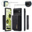DG.MING M1 Series Phone Case PU + TPU + PC Back Cover with Magnetic Tri-Fold Wallet Kickstand for Google Pixel 6 - Black - 7
