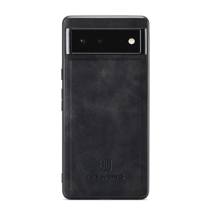 DG.MING M2 Series Multi Card Slots Anti-fall Magnetic Wallet Design Hybrid Case with Kickstand for Google Pixel 6 - Black - 2