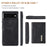 DG.MING M2 Series Multi Card Slots Anti-fall Magnetic Wallet Design Hybrid Case with Kickstand for Google Pixel 6 - Black - 4