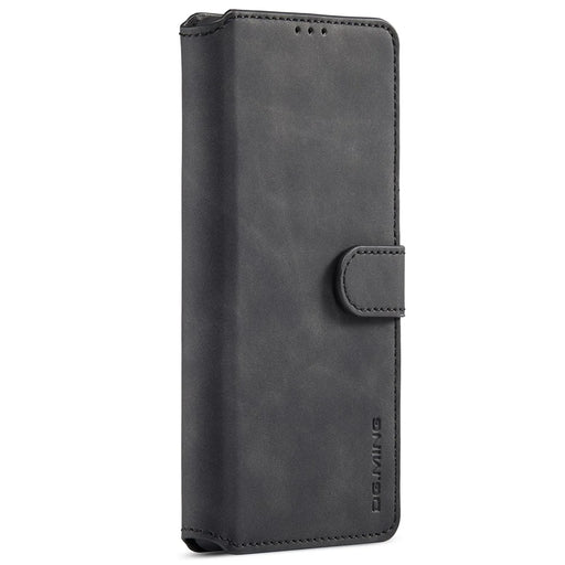 DG.MING Stand Wallet Design Retro Style PU Leather + TPU Phone Case Cover for Google Pixel 6 Pro - Black - 2