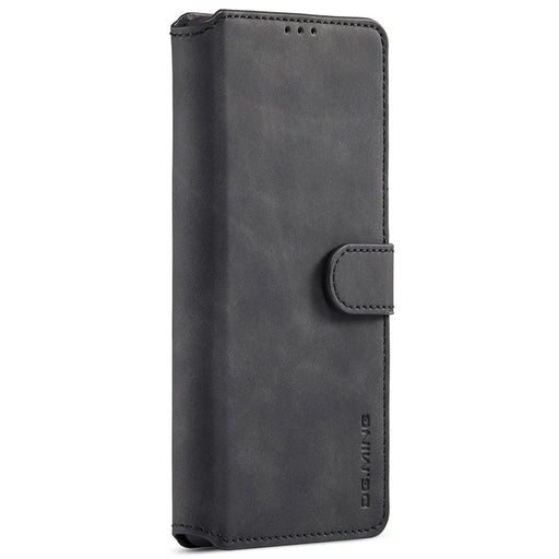 DG.MING Full Protection Retro Style PU Leather Cover Inner TPU Phone Case with Stand Wallet for Google Pixel 6 - Black - 2