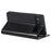 Genuine Leather Phone Case for Google Pixel 6a, Wallet Stand Crazy Horse Texture Shell - Black - 6
