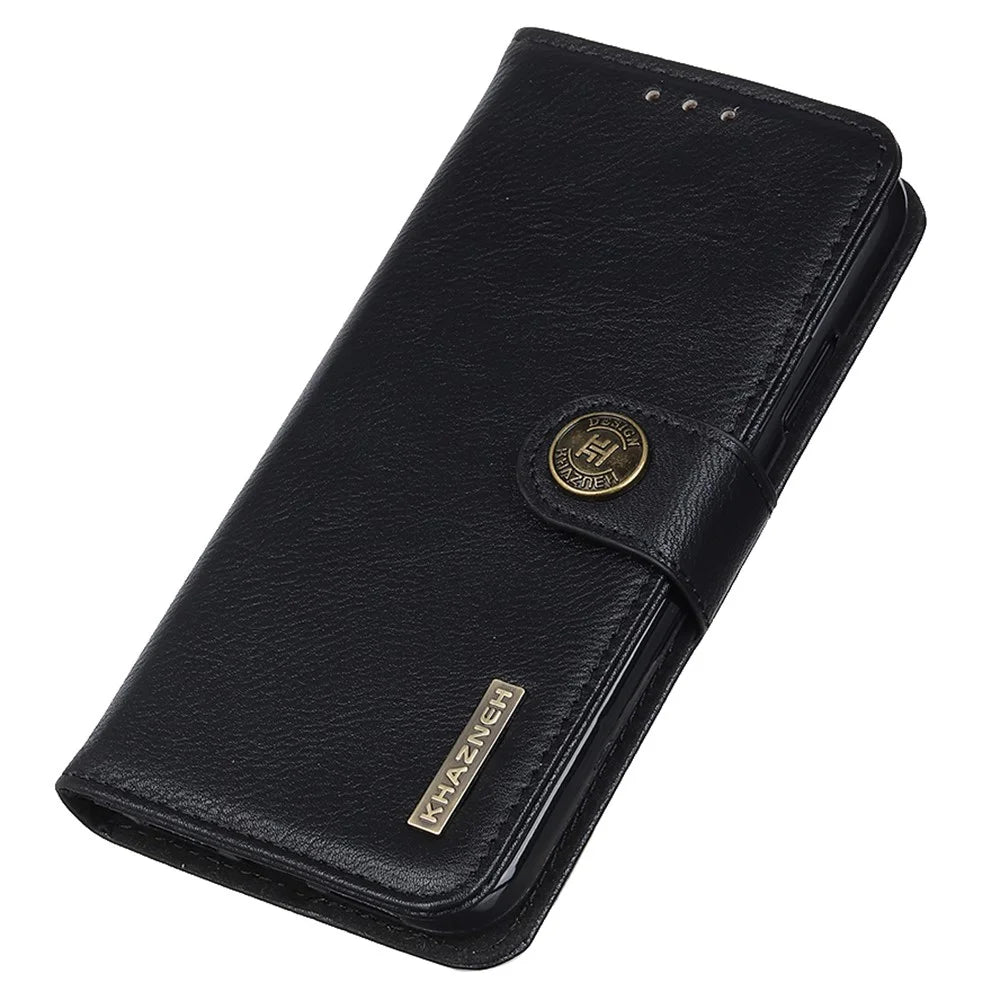 KHAZNEH For Google Pixel 7 5G PU Leather Cell Phone Case Wallet Flip Phone Cover with Stand - Black - 4