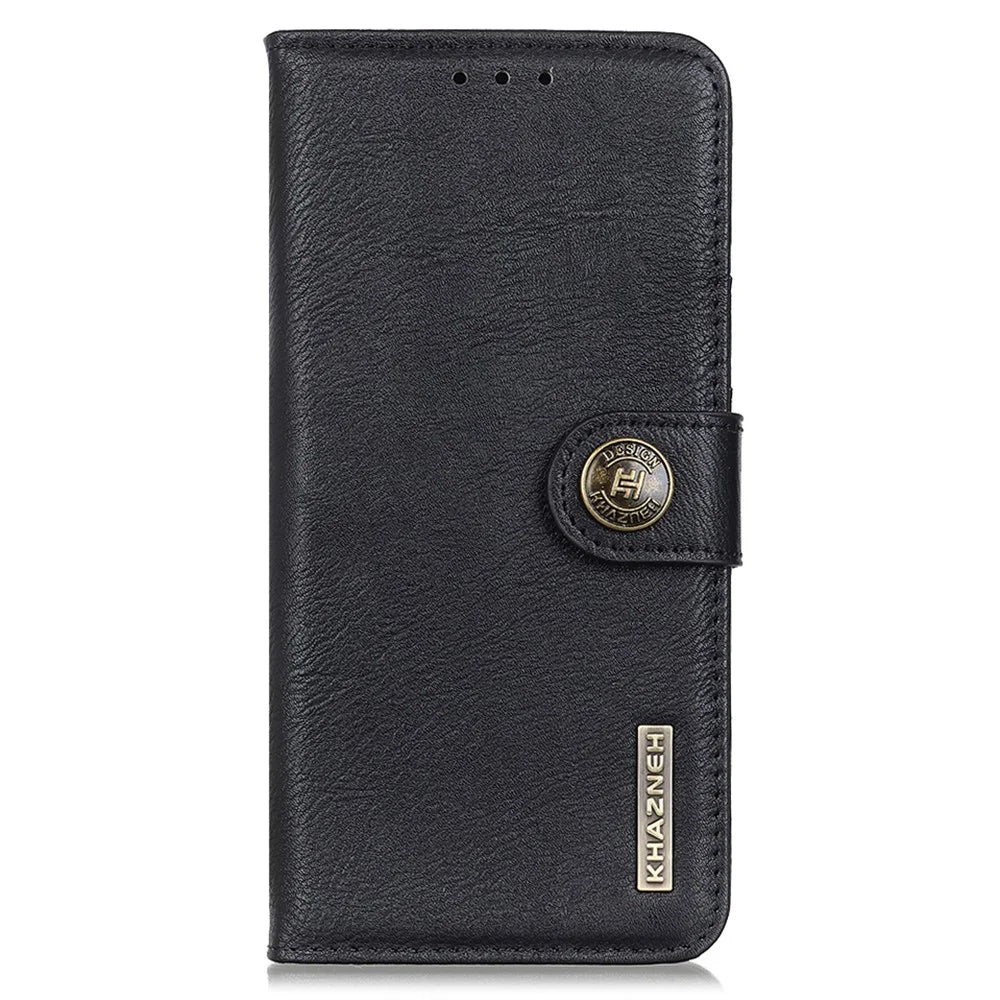 KHAZNEH For Google Pixel 7 5G PU Leather Cell Phone Case Wallet Flip Phone Cover with Stand - Black - 7