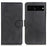 For Google Pixel 7 Pro 5G Foldable Drop-proof Stand Function Leather Wallet Case Magnetic Closing Phone Shell - Black - 1