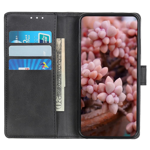 For Google Pixel 7 Pro 5G Foldable Drop-proof Stand Function Leather Wallet Case Magnetic Closing Phone Shell - Black - 2