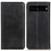 For Google Pixel 7 Pro 5G Magnetic Auto-absorbed Phone Cover Split Leather Stand Wallet Protective Case - Black - 1