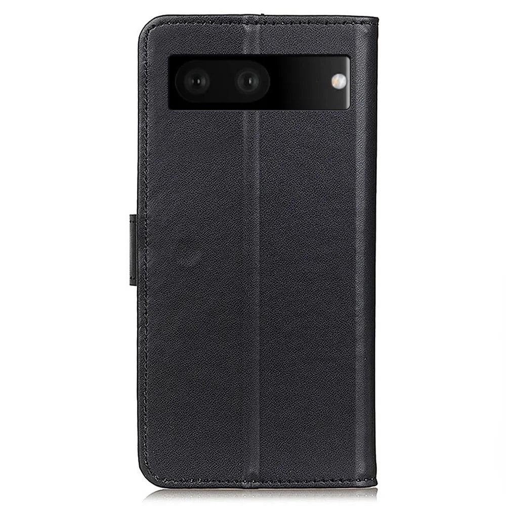For Google Pixel 7 5G PU Leather Phone Cover Stand Wallet Inner TPU Flip Case - Black - 7
