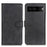 For Google Pixel 7 5G Foldable Stand Textured PU Leather Wallet Case Magnetic Clasp Phone Cover - Black - 1
