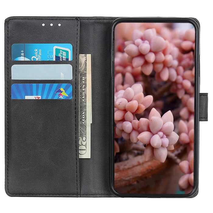 For Google Pixel 7 5G Foldable Stand Textured PU Leather Wallet Case Magnetic Clasp Phone Cover - Black - 2