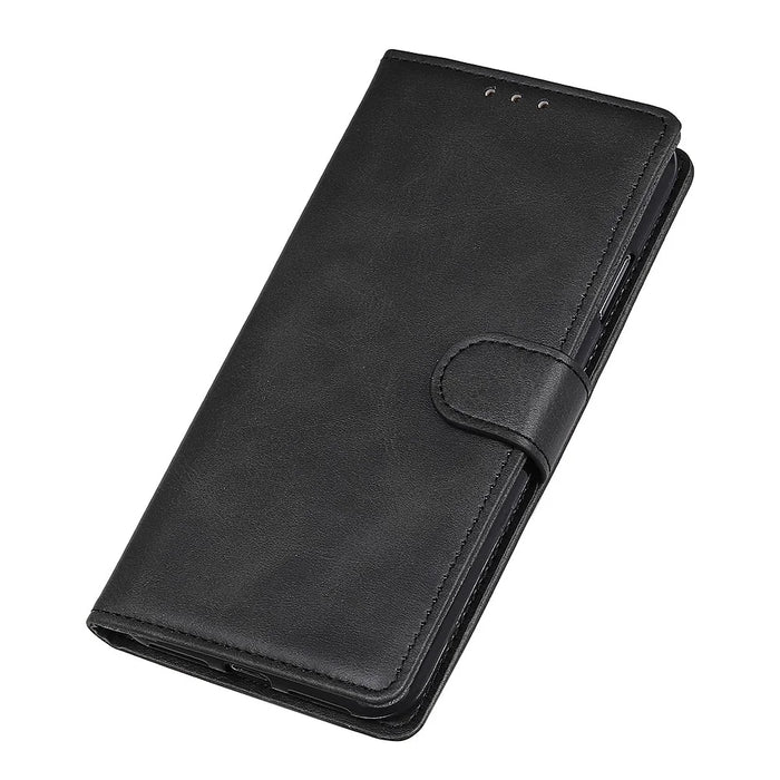 For Google Pixel 7 5G Foldable Stand Textured PU Leather Wallet Case Magnetic Clasp Phone Cover - Black - 4
