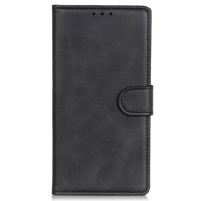 For Google Pixel 7 5G Foldable Stand Textured PU Leather Wallet Case Magnetic Clasp Phone Cover - Black - 7