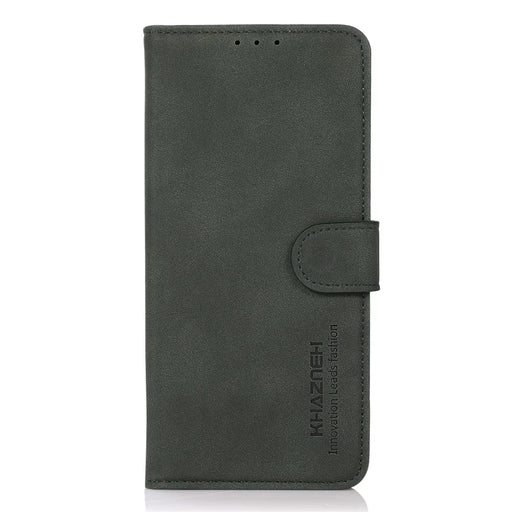 KHAZNEH Textured Leather Case for Google Pixel 7 Pro 5G Dual-sided Magnetic Clasp Stand Wallet Style Flip Phone Cover - Green - 2