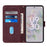 For Google Pixel 7 Pro 5G Leather Case with Shoulder Strap Wallet Stand Phone Cover - Wine Red - 4