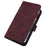 For Google Pixel 7 Pro 5G Leather Case with Shoulder Strap Wallet Stand Phone Cover - Wine Red - 7