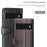 Split Leather Genuine Leather Case for Google Pixel 6, Wallet Stand Folio Flip Protective Cover - Black - 4