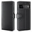For Google Pixel 6 Pro Split Leather Genuine Leather Phone Case Stand Wallet Magnetic Clasp Cover - Black - 1