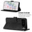 For Google Pixel 7 5G Leather Case with Shoulder Strap Wallet Stand Phone Cover - Black - 5