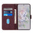 For Google Pixel 6a Leather Case with Shoulder Strap Wallet Stand Phone Cover - Wine Red - 4