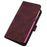For Google Pixel 6a Leather Case with Shoulder Strap Wallet Stand Phone Cover - Wine Red - 7