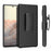 For Google Pixel 6 Pro Screen Sliding Cover Woven Texture PC + TPU Phone Case with Rotary Clip Kickstand - 1