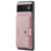 JEEHOOD Detachable Wallet Phone Case for Google Pixel 7 5G Kickstand PU Leather Coated TPU Shell - Rose Gold - 7