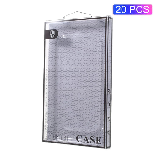 20Pcs / Lot Paper + Plastic Retail Packaging Box for iPhone 8  / 7 Cases - Triangle Pattern Paper / Black Edge - 1