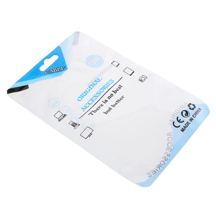 100Pcs/Lot Ziplock Package Packaging Bag for iPhone SE/5S/5 Case, Inner Size: 13x9cm - Blue - 3