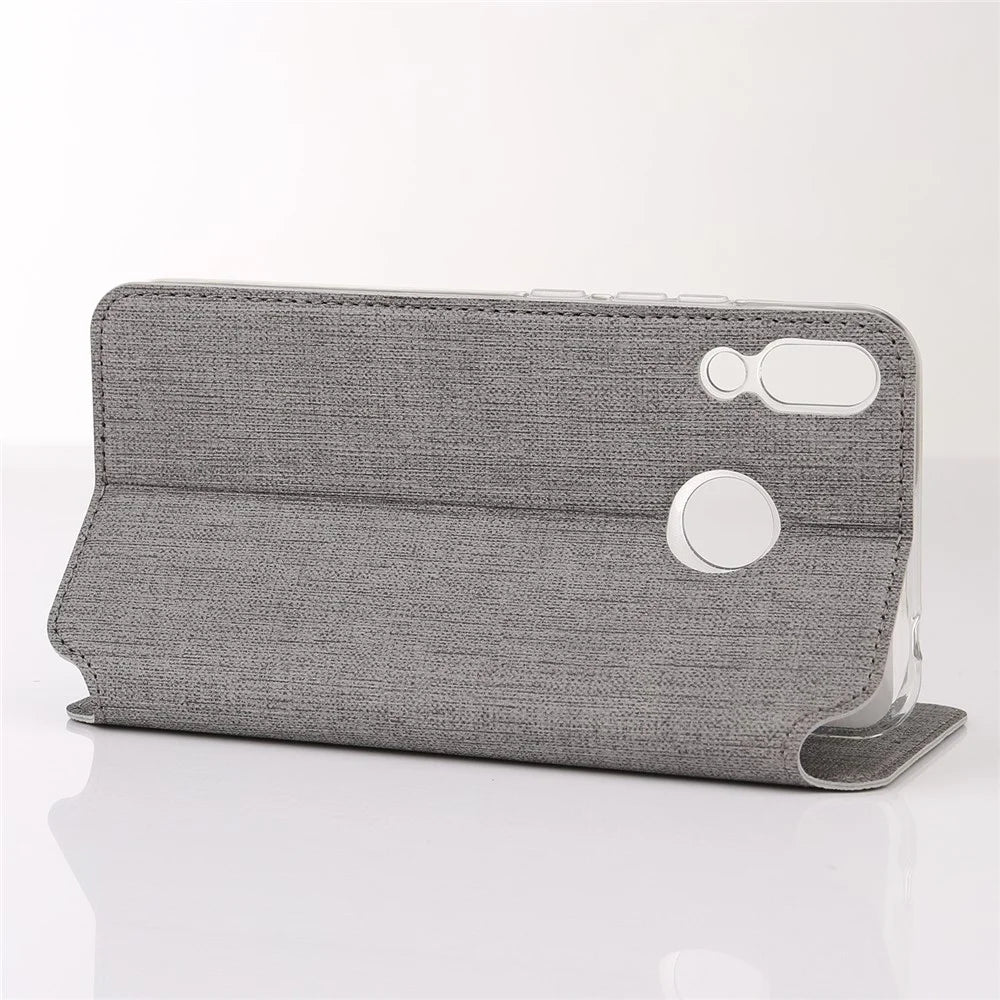 VILI DMX Cross Texture Card Slot Leather Stand Cover for Asus Zenfone 5Z ZS620KL/5 ZE620KL - Grey - 7