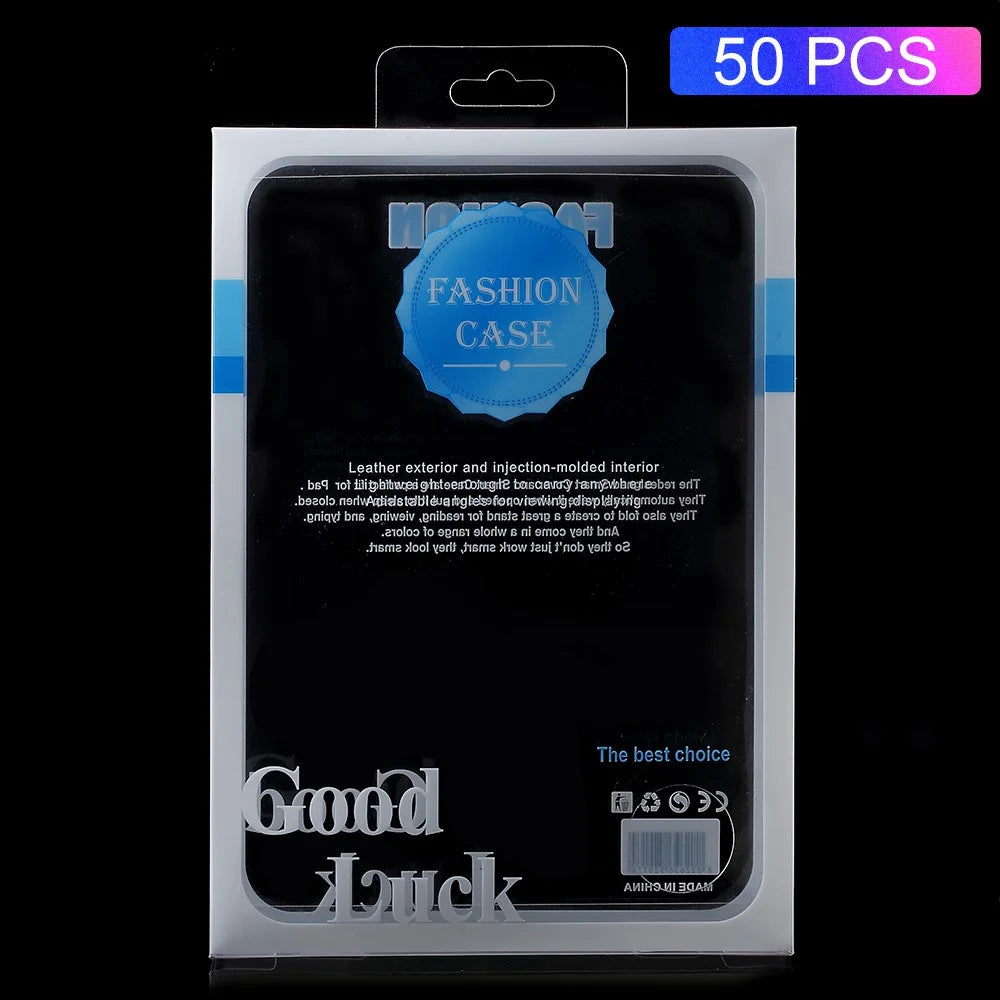 50PCS/Lot Plastic Packaging Box for 10.1-inch Tablet Leather Cases - 1