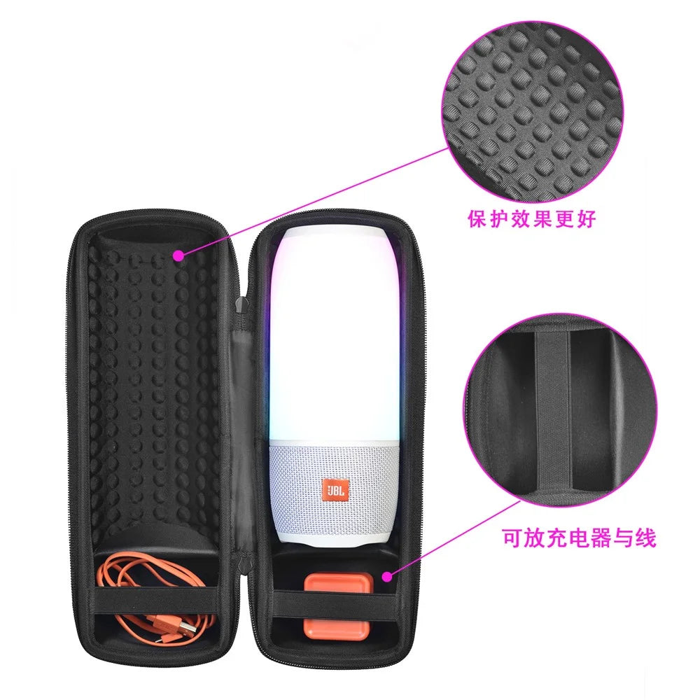 Shock-resistant Nylon and TPU Hard Case for JBL Pulse 3 / Charge 3 - Black - 3