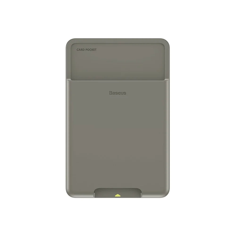 BASEUS Phone Back Stick Silicone Card Bag Portable Card Holder for Mobile Phones - Dark Grey - 7