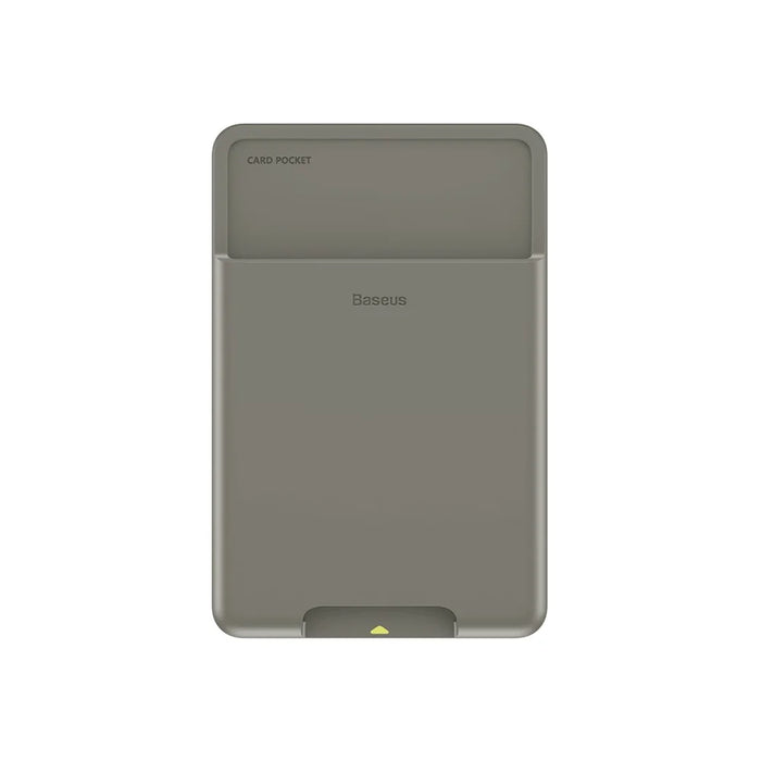 BASEUS Phone Back Stick Silicone Card Bag Portable Card Holder for Mobile Phones - Dark Grey - 7