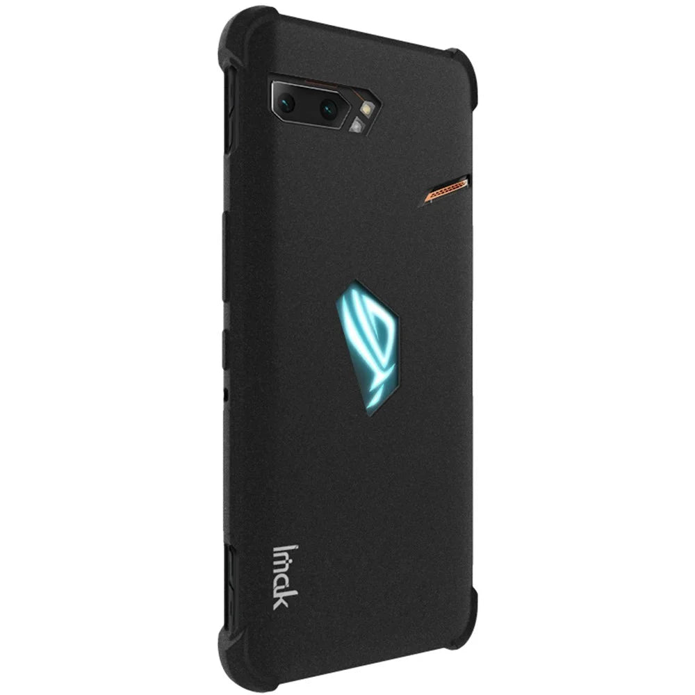 IMAK for Asus ROG Phone II ZS660KL TPU Cover + Explosion-proof Screen Film - Matte Black - 5
