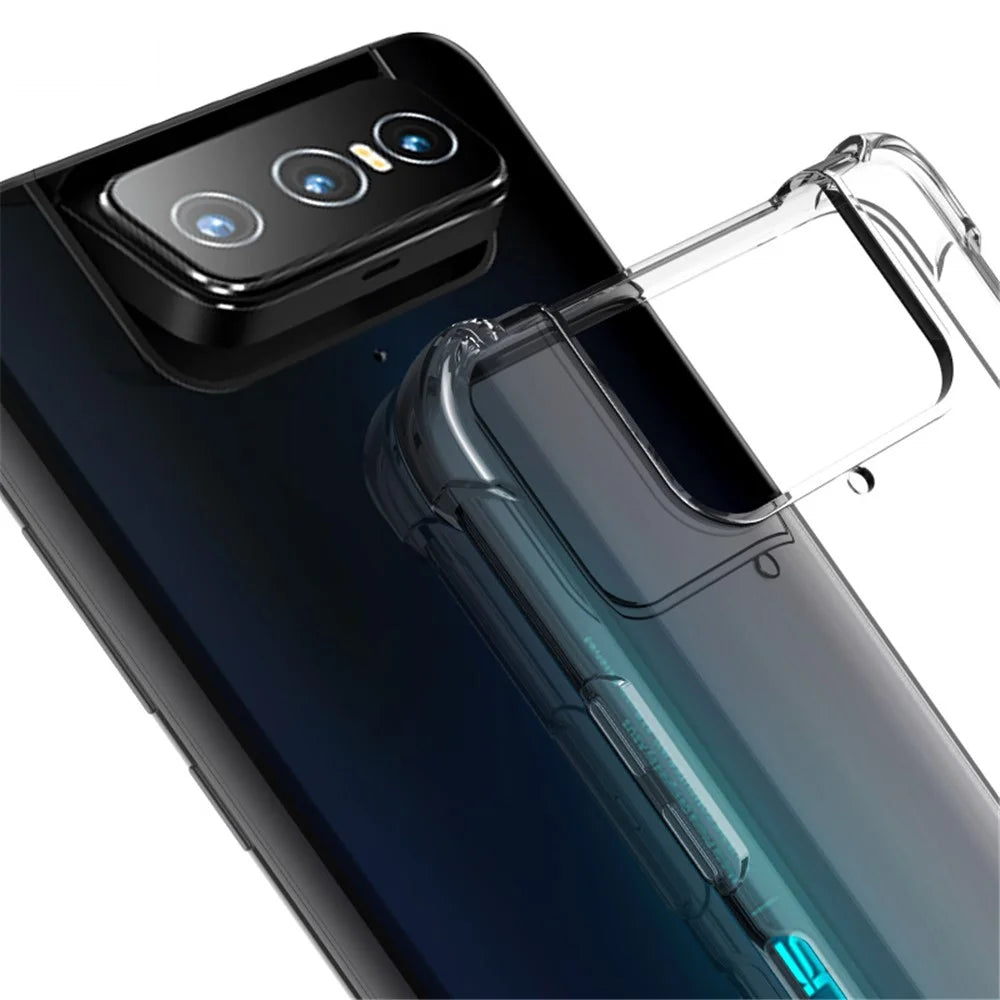 IMAK Airbag Shockproof TPU Cover + Screen Film for Asus Zenfone 7 ZS670KS/Zenfone 7 Pro ZS671KS - Transparent - 2